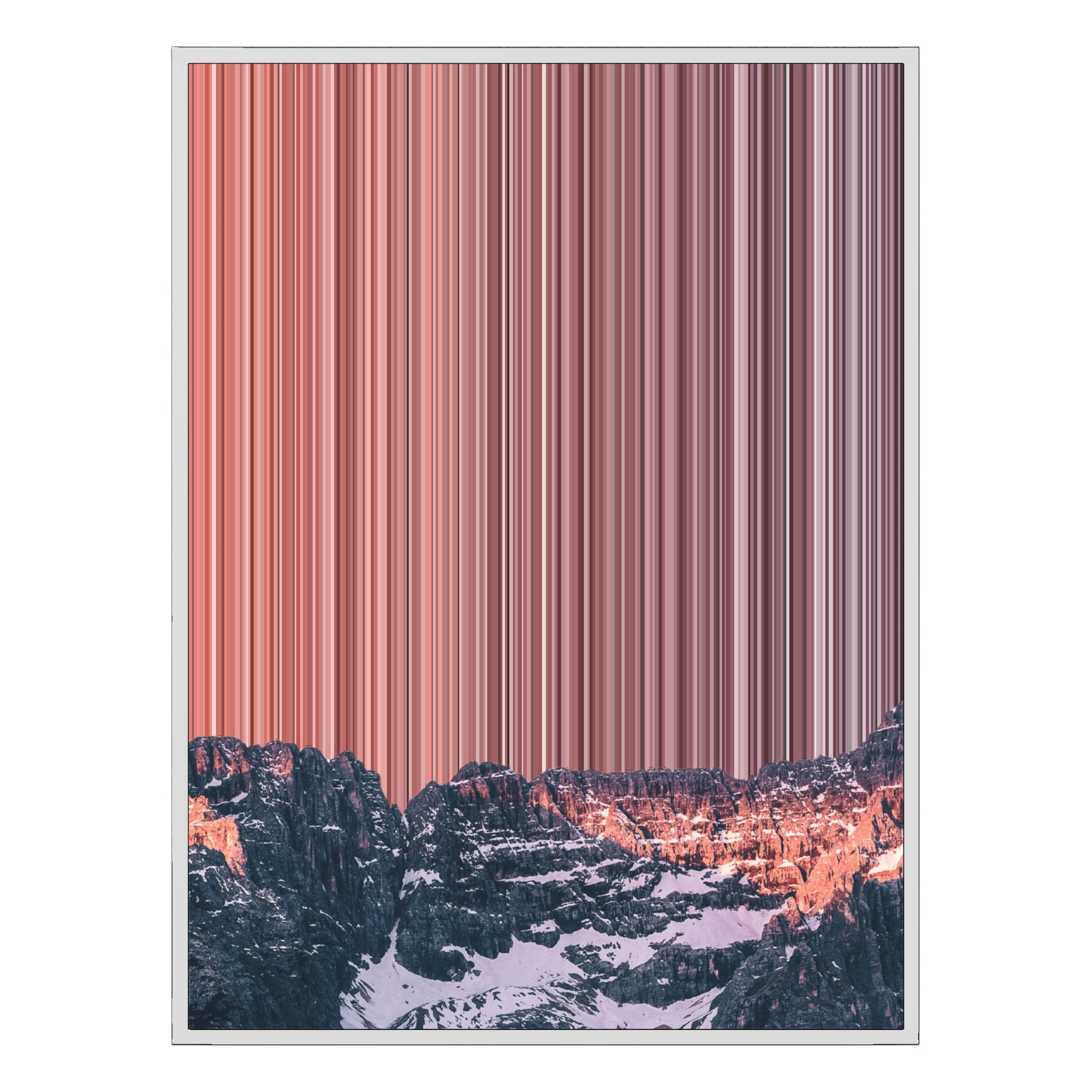 28×12" Metallic Float Frame Canvas - White Frame variant