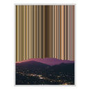 28×12" Metallic Float Frame Canvas - White Frame variant