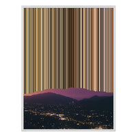 28×12" Metallic Float Frame Canvas - White Frame variant