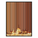 28×16" Metallic Float Frame Canvas - Black Frame variant