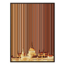 28×16" Metallic Float Frame Canvas - Brown Frame variant