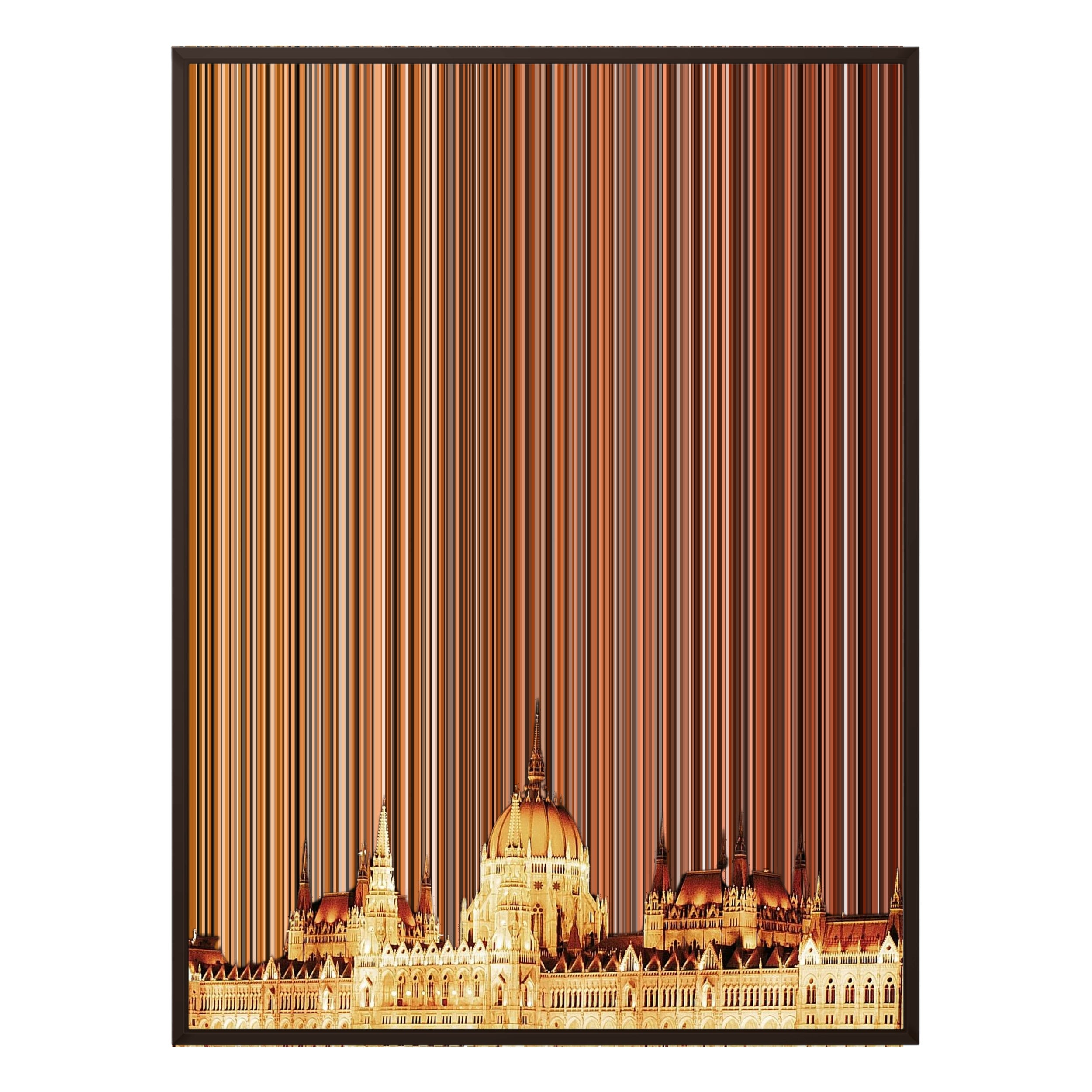 28×16" Metallic Float Frame Canvas - Brown Frame variant