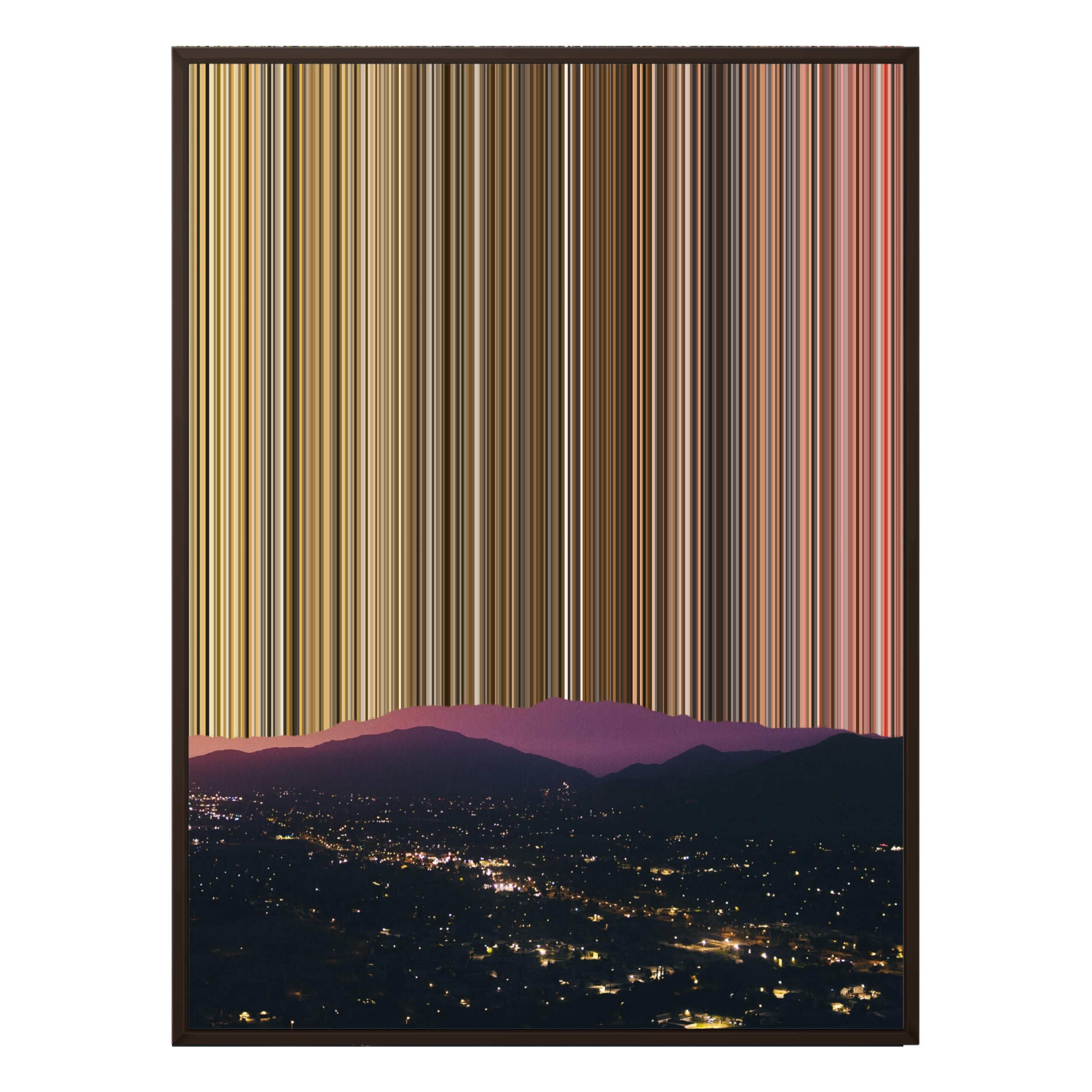 28×16" Metallic Float Frame Canvas - Brown Frame variant