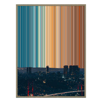 28×16" Metallic Float Frame Canvas - Natural Frame variant