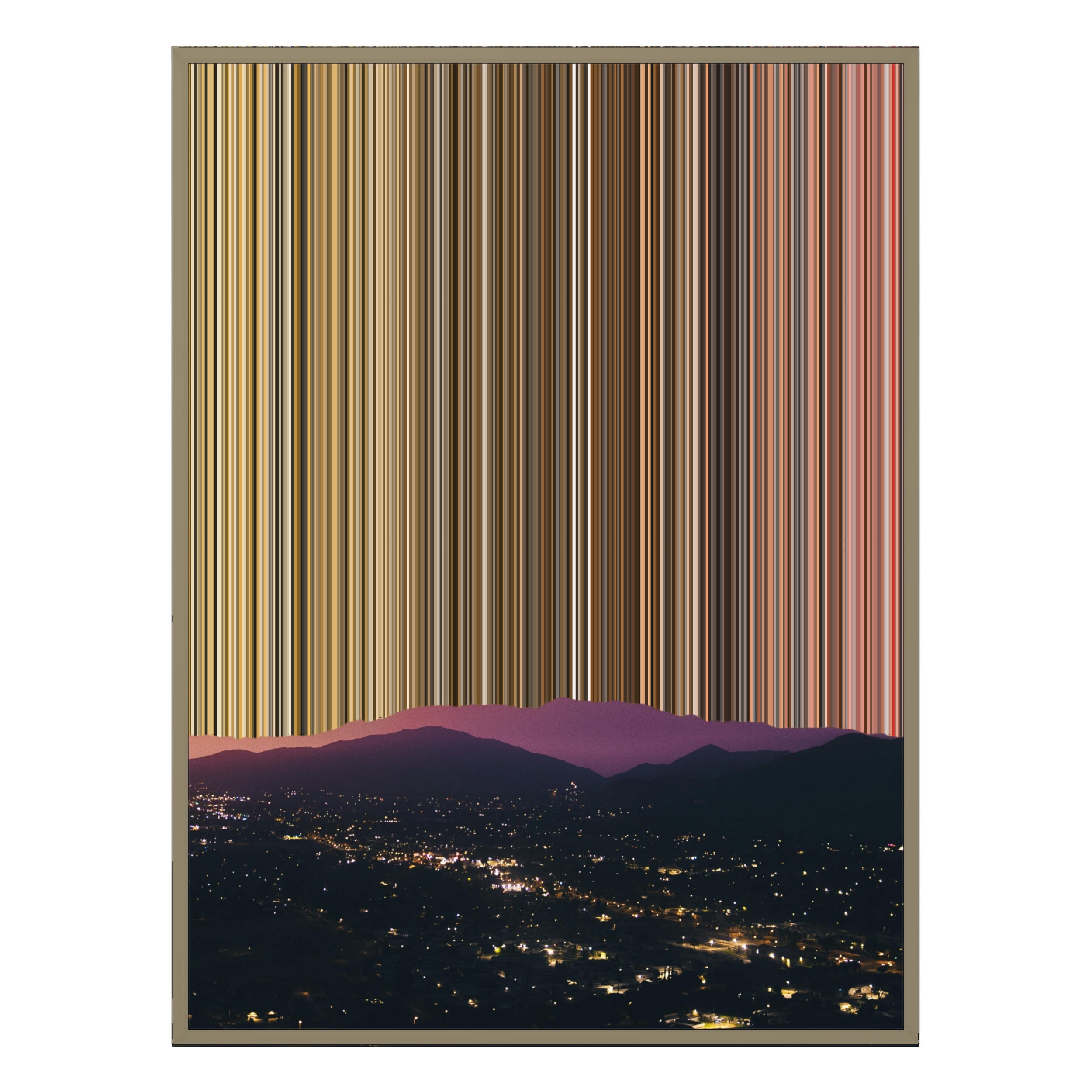 28×16" Metallic Float Frame Canvas - Natural Frame variant