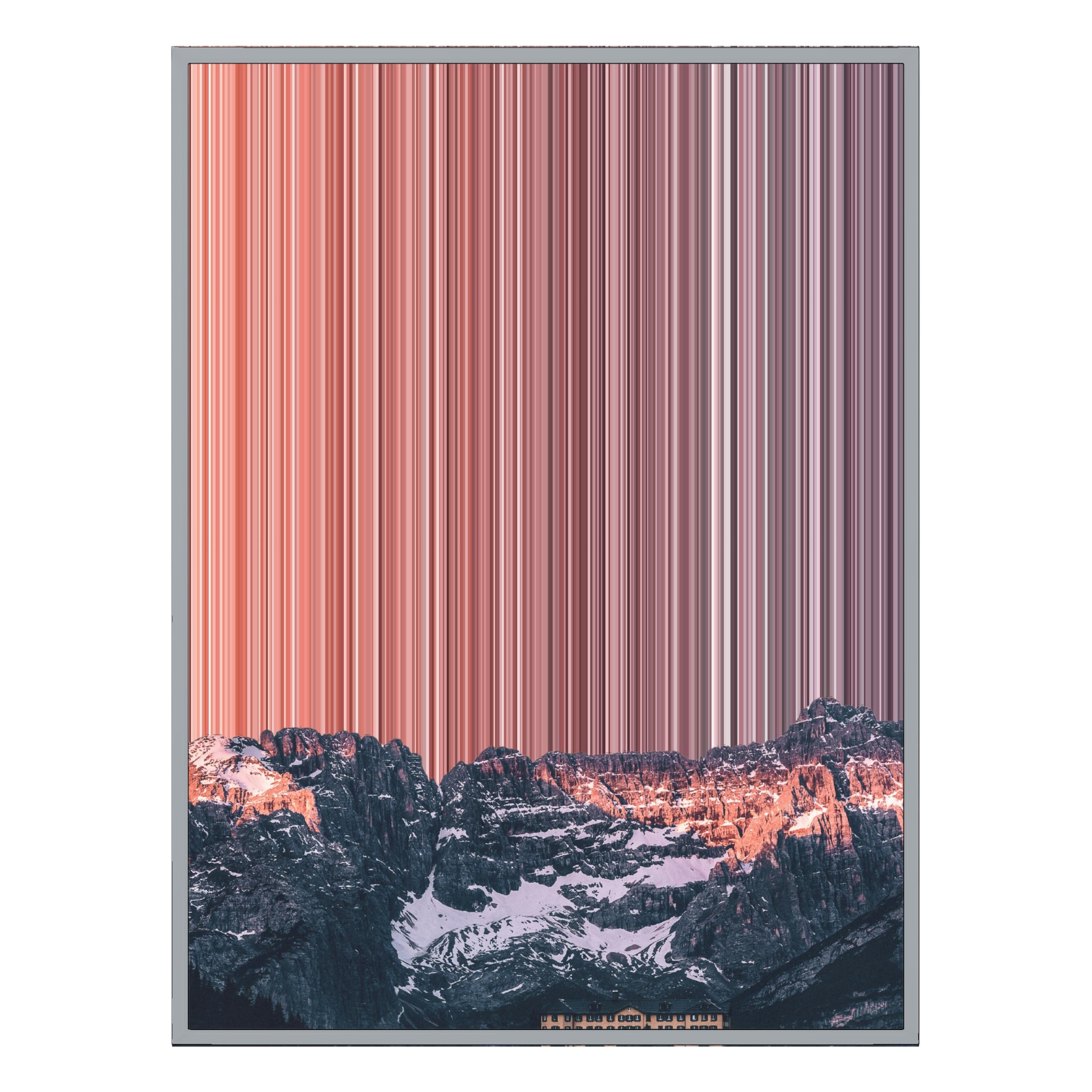 28×16" Metallic Float Frame Canvas - Silver Frame variant