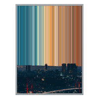 28×16" Metallic Float Frame Canvas - Silver Frame variant