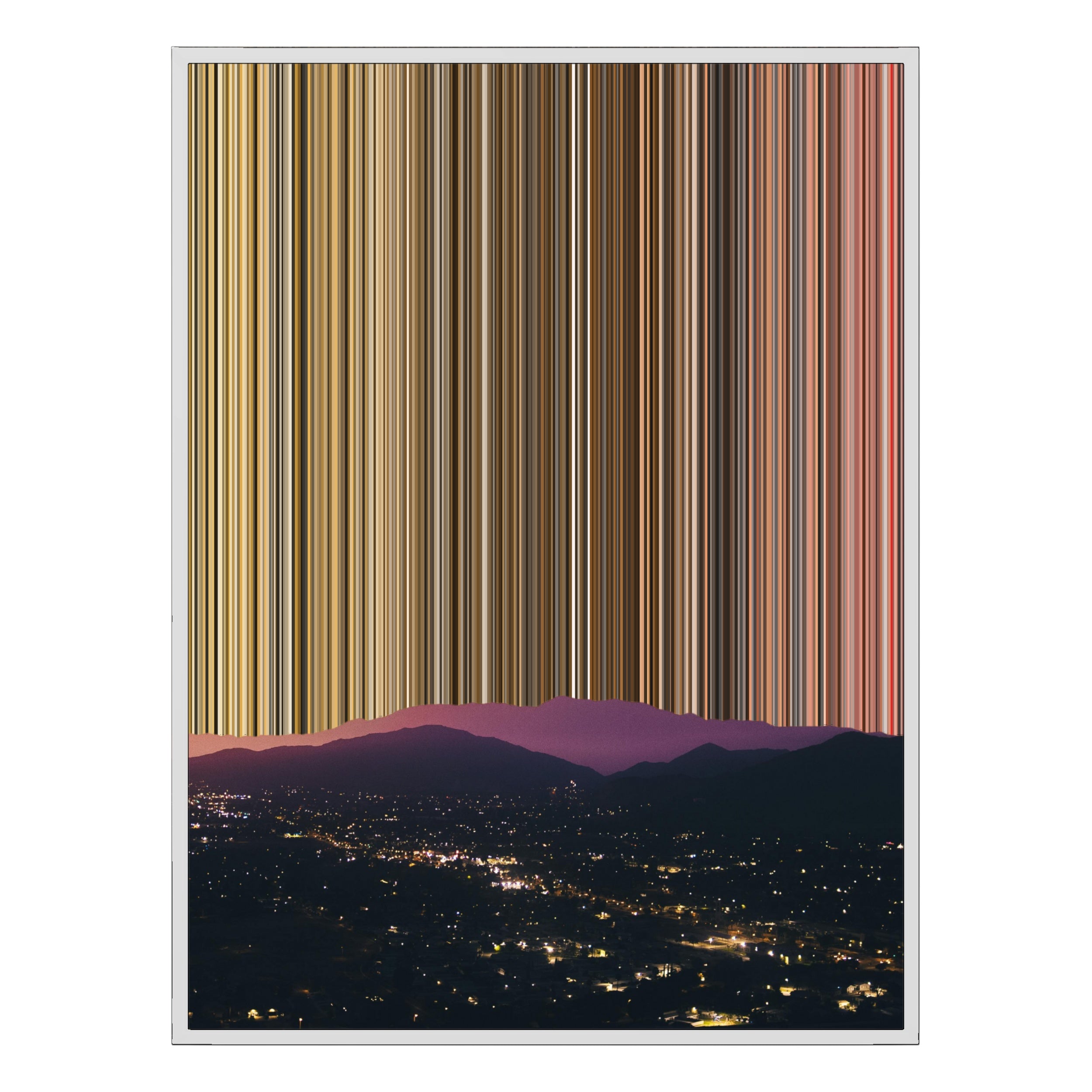 28×16" Metallic Float Frame Canvas - White Frame variant