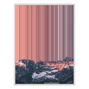 28×16" Metallic Float Frame Canvas - White Frame variant