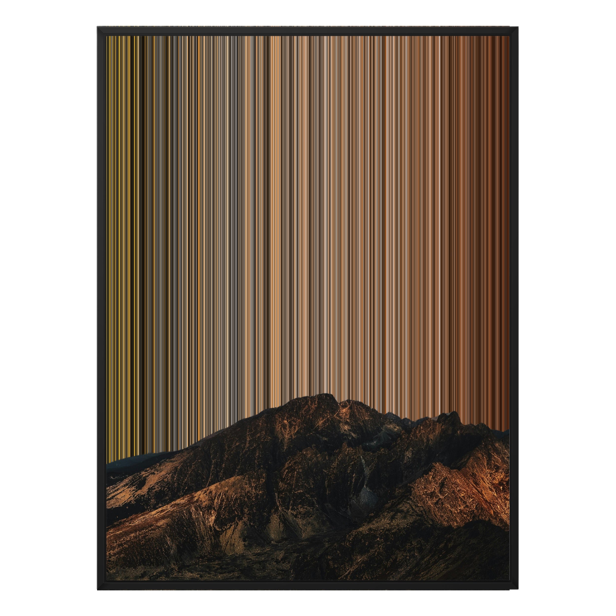 28×30" Metallic Float Frame Canvas - Black Frame variant