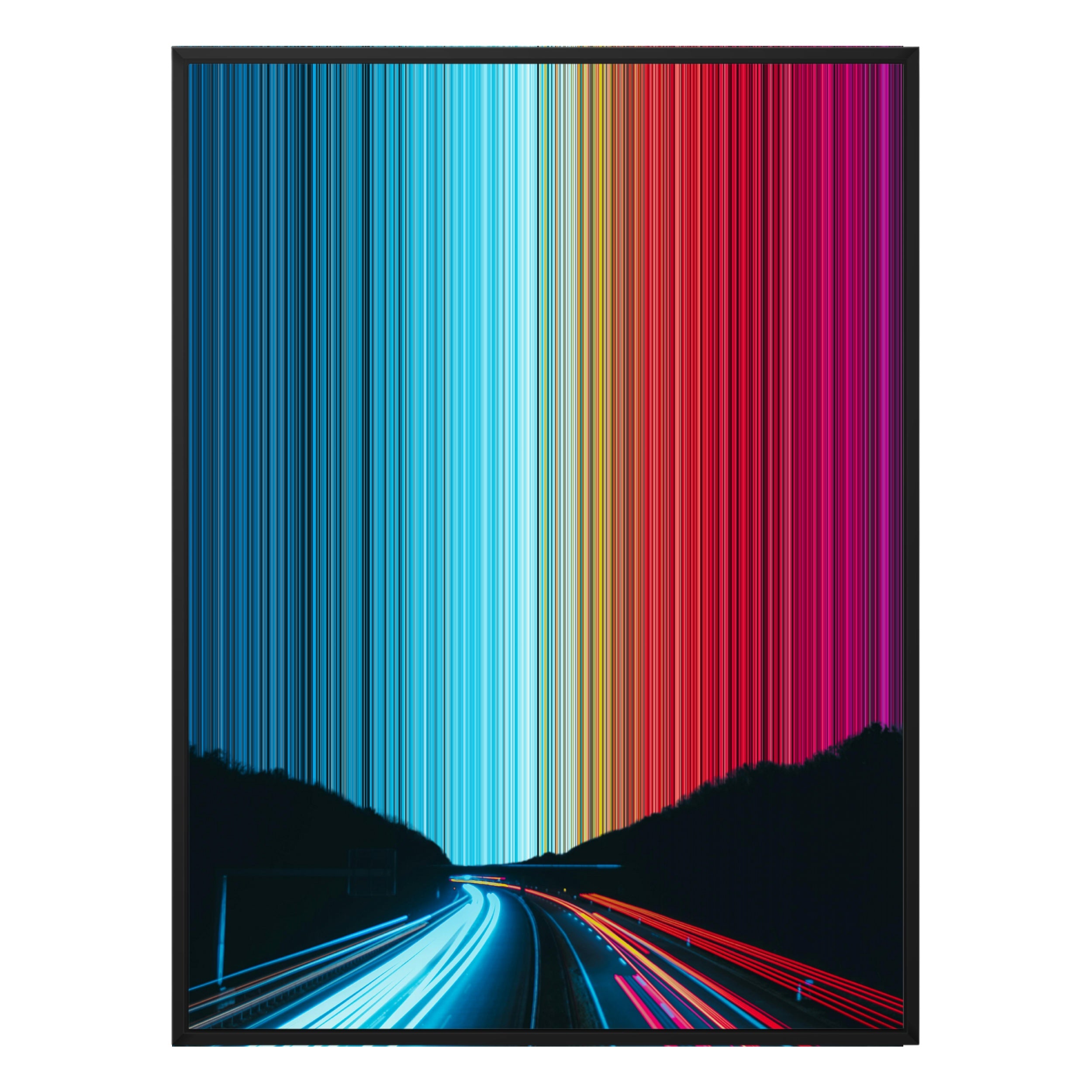 28×30" Metallic Float Frame Canvas - Black Frame variant