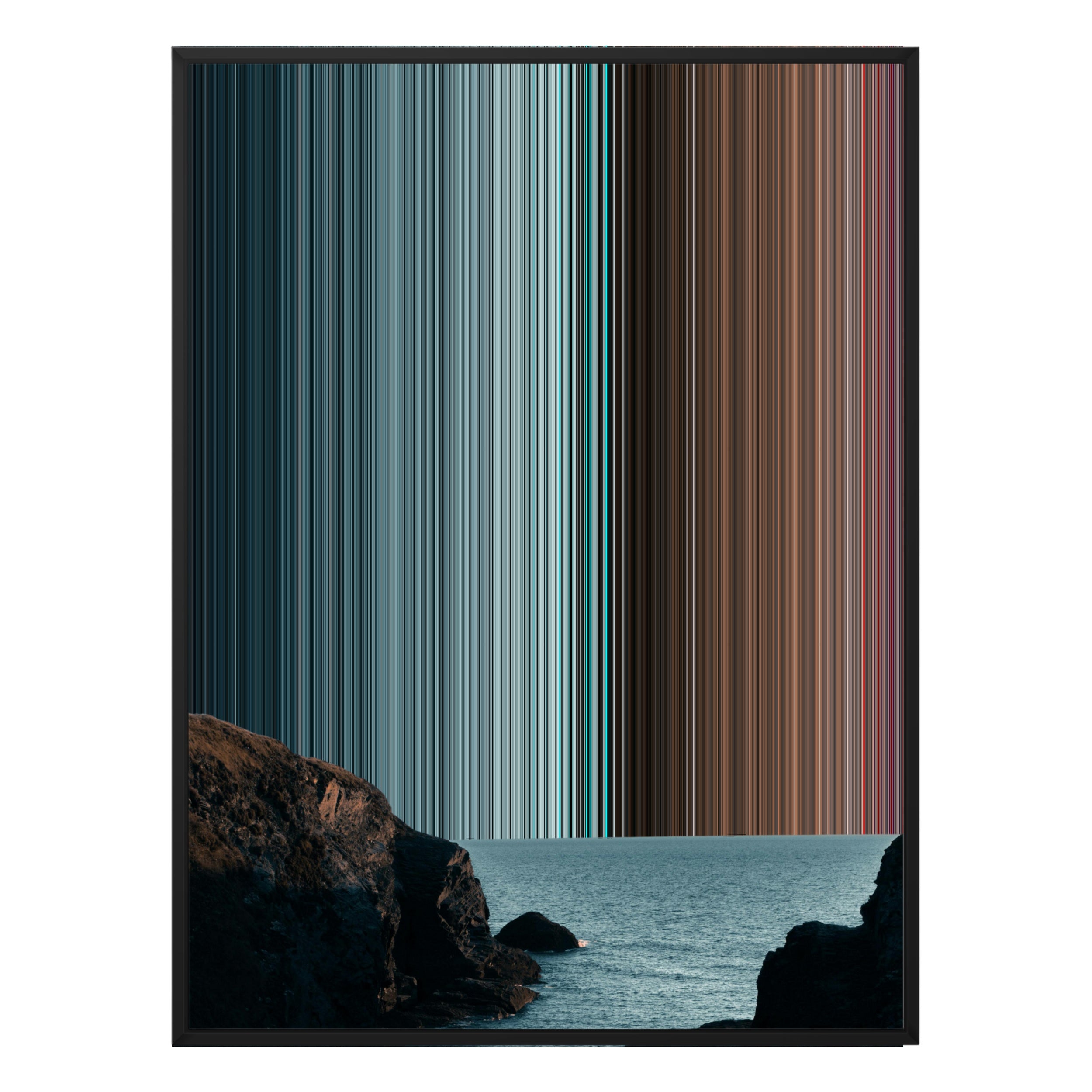 28×30" Metallic Float Frame Canvas - Black Frame variant