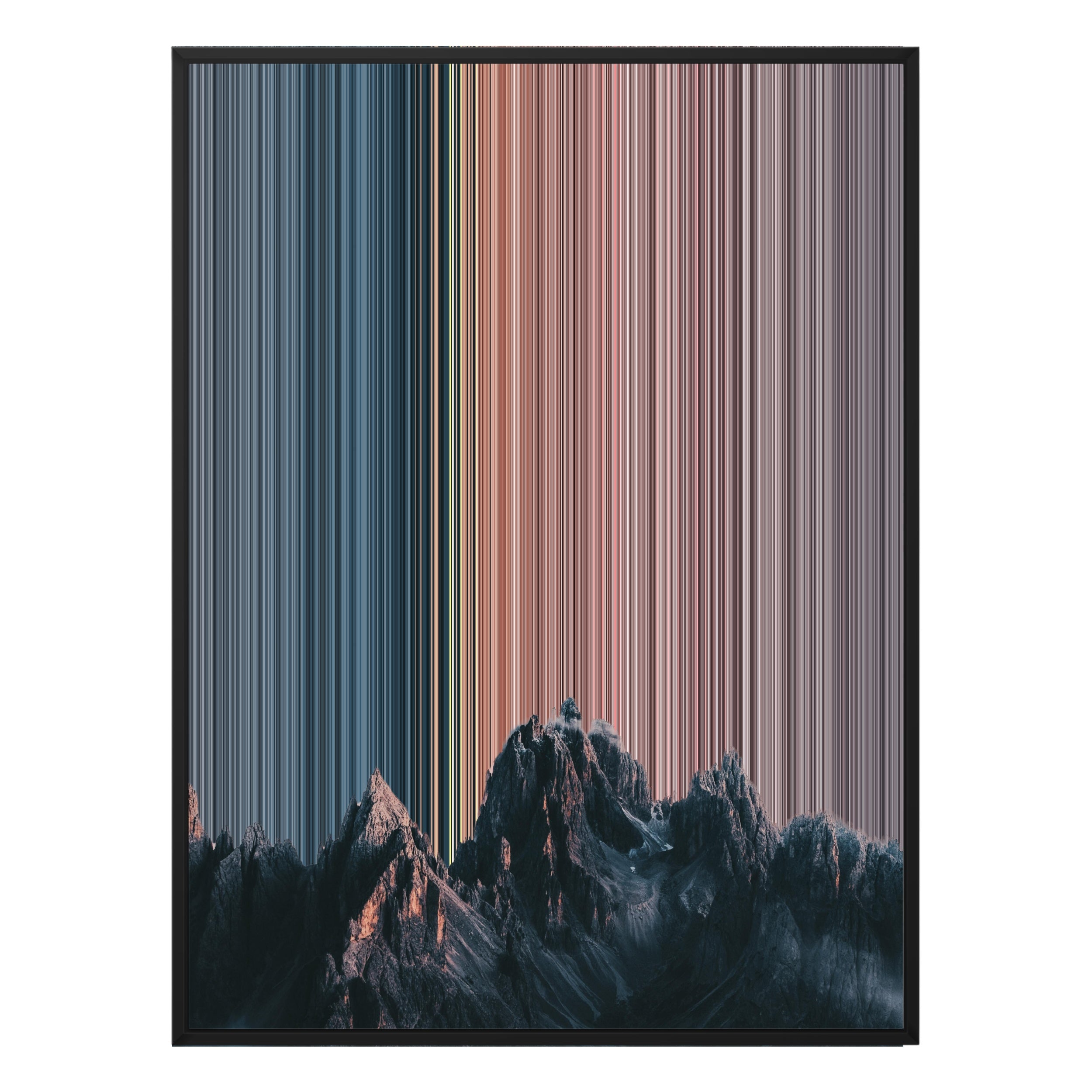 28×30" Metallic Float Frame Canvas - Black Frame variant