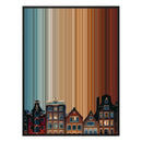 28×30" Metallic Float Frame Canvas - Black Frame variant