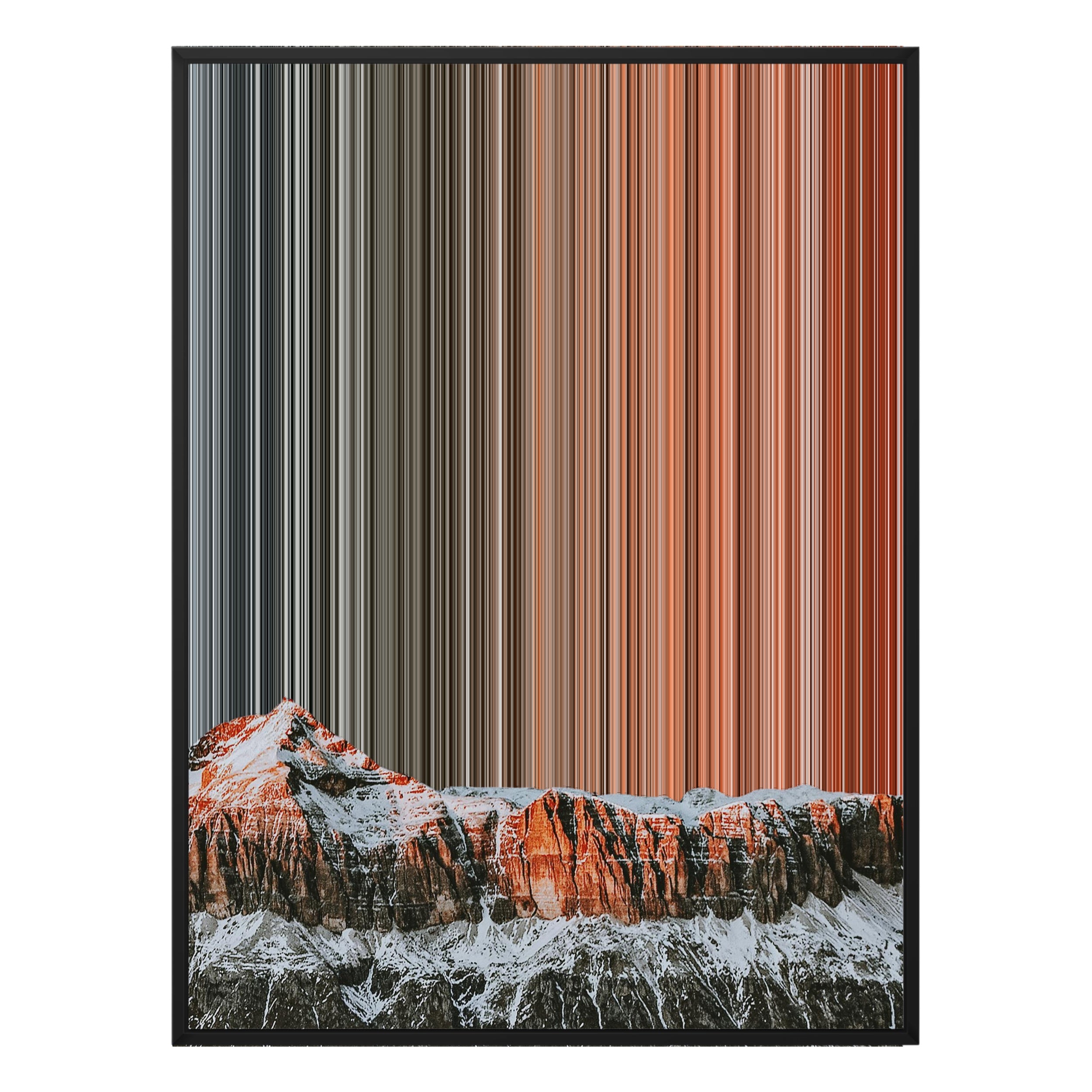 28×30" Metallic Float Frame Canvas - Black Frame variant