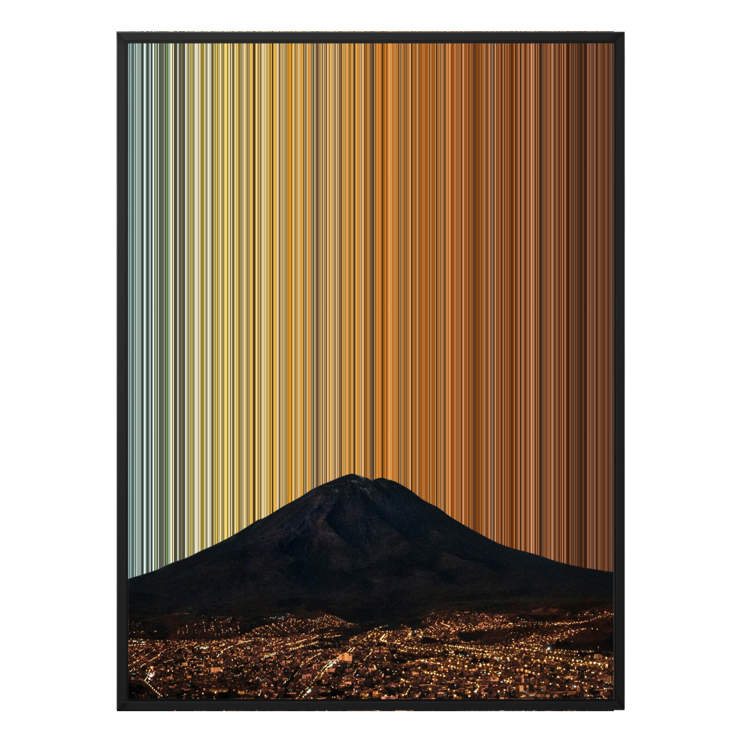 28×30" Metallic Float Frame Canvas - Black Frame variant