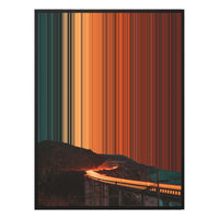 28×30" Metallic Float Frame Canvas - Black Frame variant