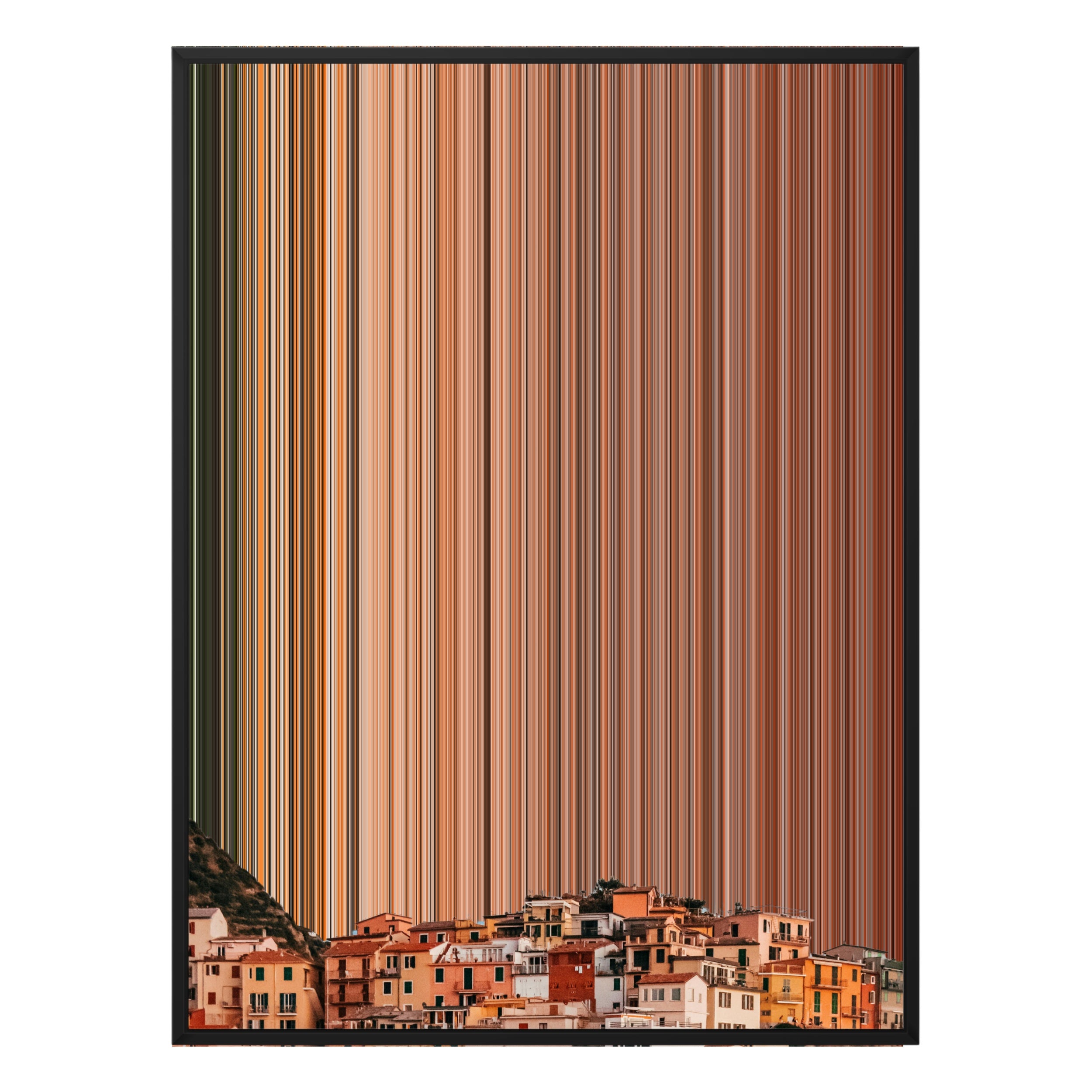 28×30" Metallic Float Frame Canvas - Black Frame variant