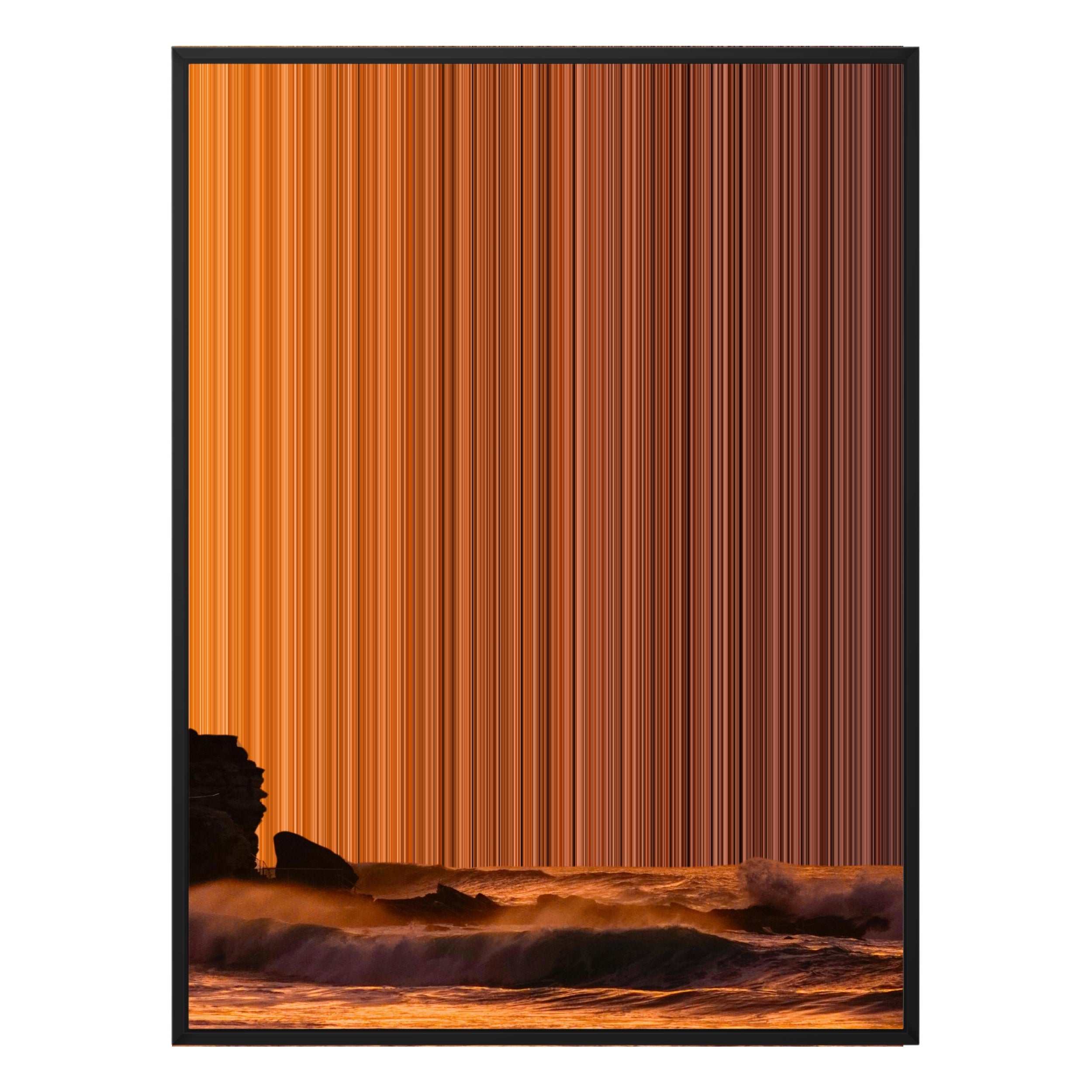 28×30" Metallic Float Frame Canvas - Black Frame variant