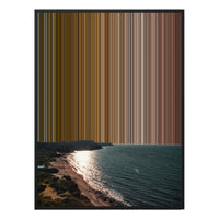 28×30" Metallic Float Frame Canvas - Black Frame variant