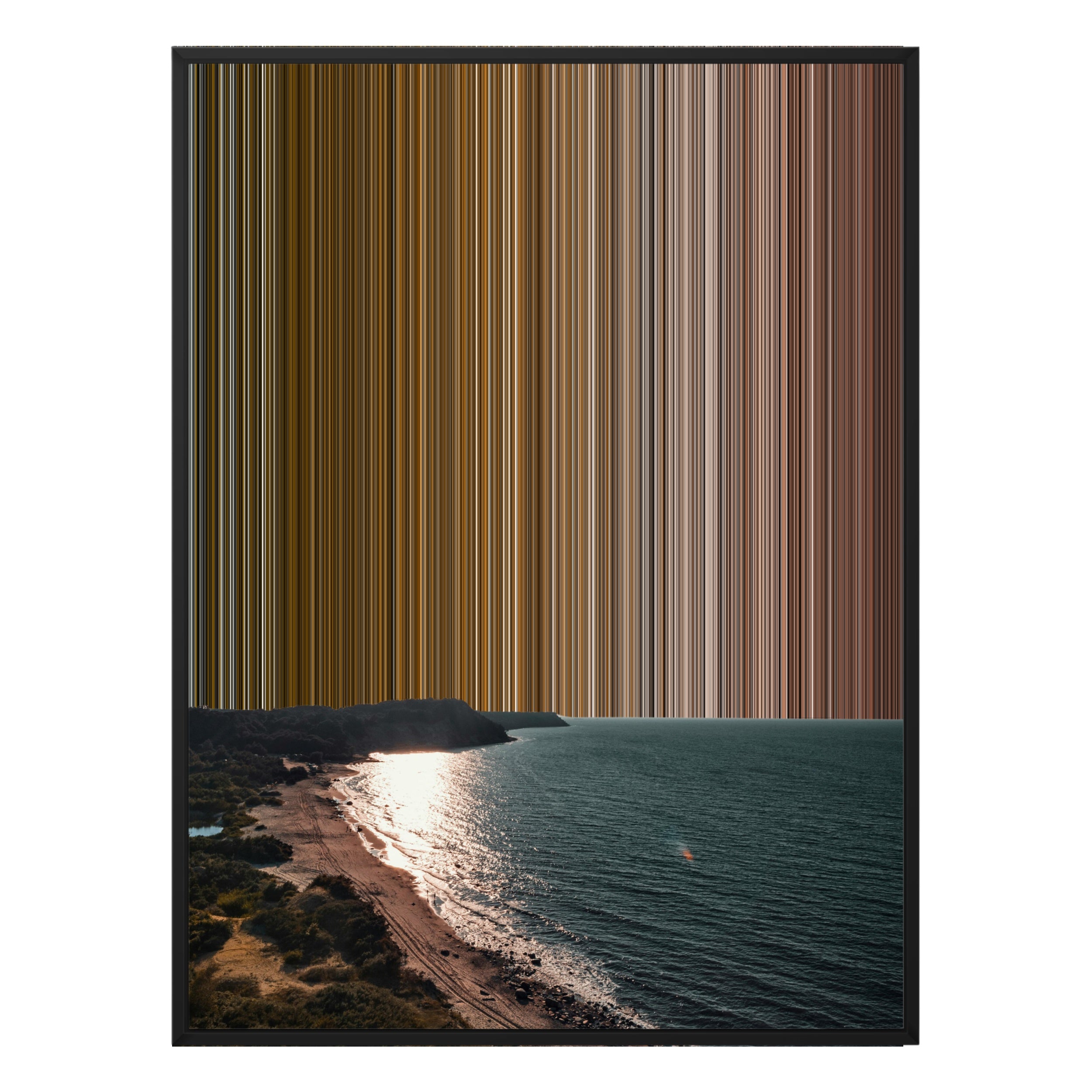 28×30" Metallic Float Frame Canvas - Black Frame variant