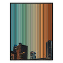 28×30" Metallic Float Frame Canvas - Black Frame variant