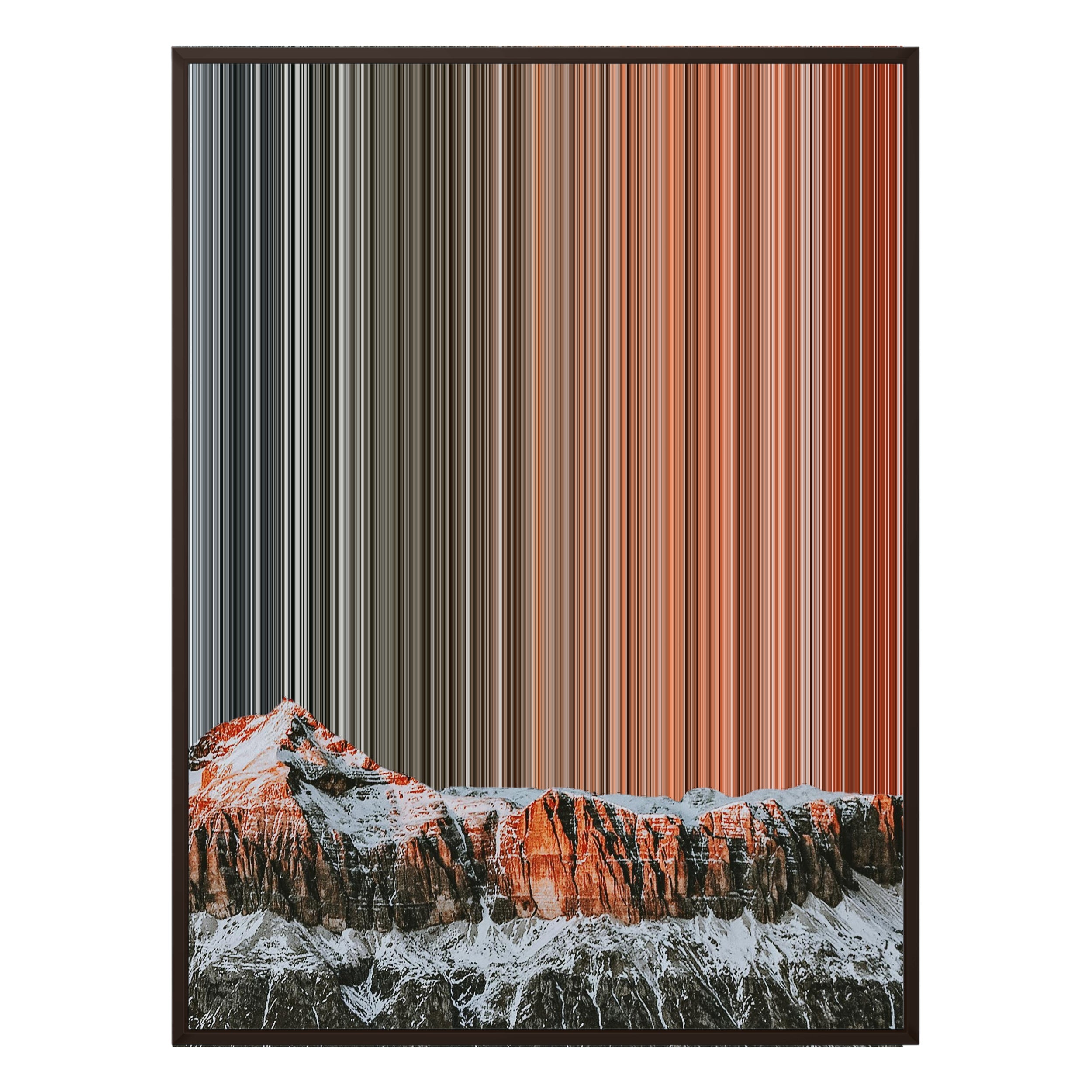 28×30" Metallic Float Frame Canvas - Brown Frame variant