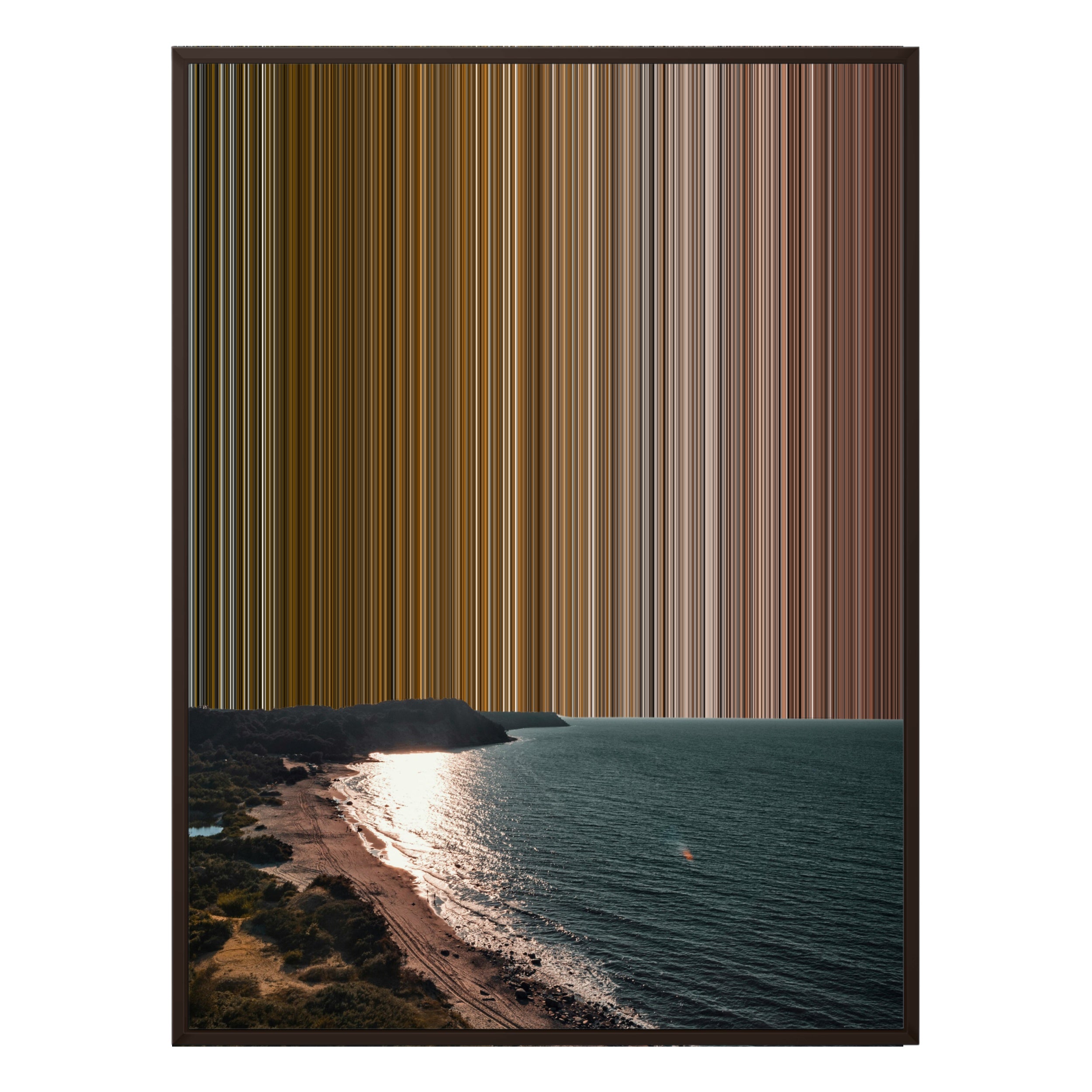 28×30" Metallic Float Frame Canvas - Brown Frame variant