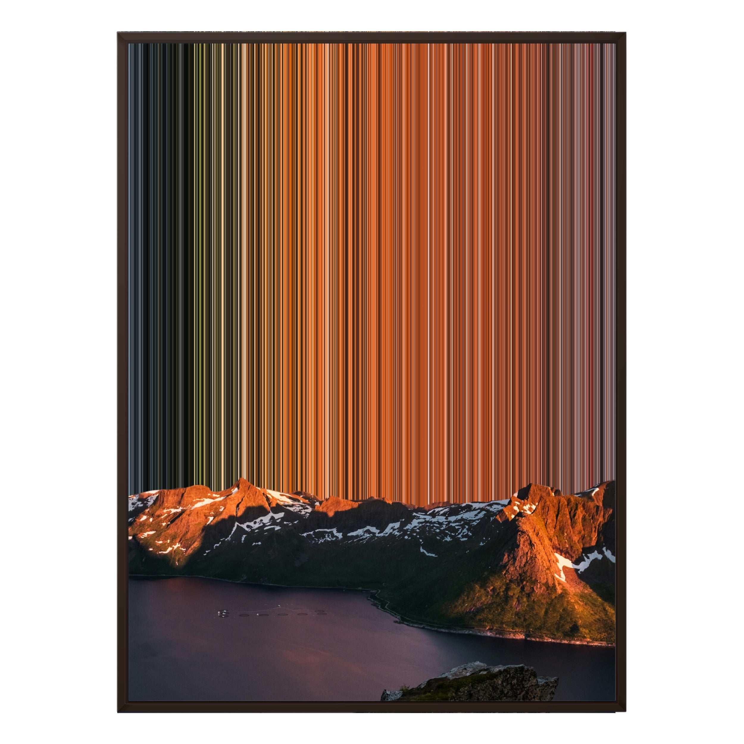 28×30" Metallic Float Frame Canvas - Brown Frame variant