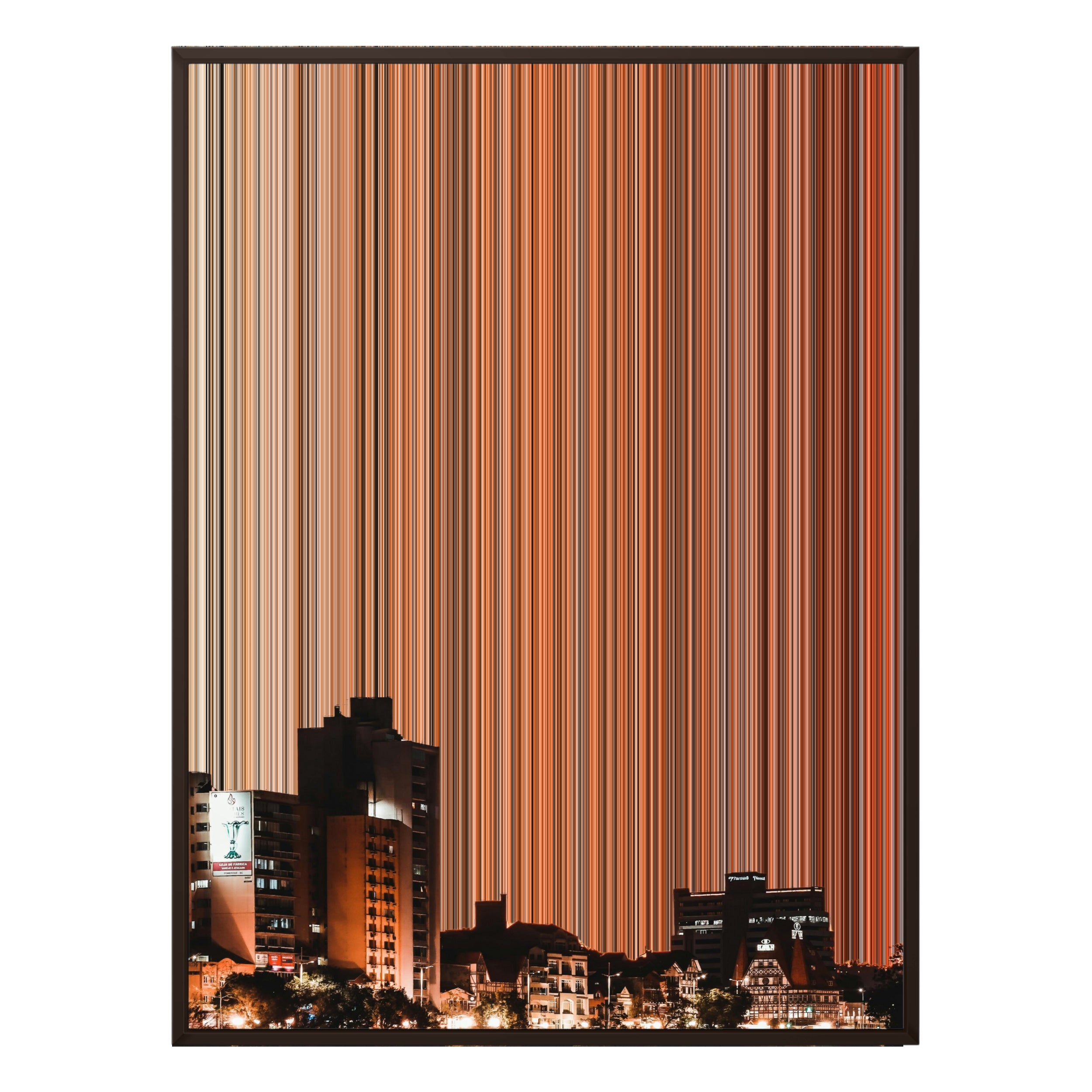 28×30" Metallic Float Frame Canvas - Brown Frame variant