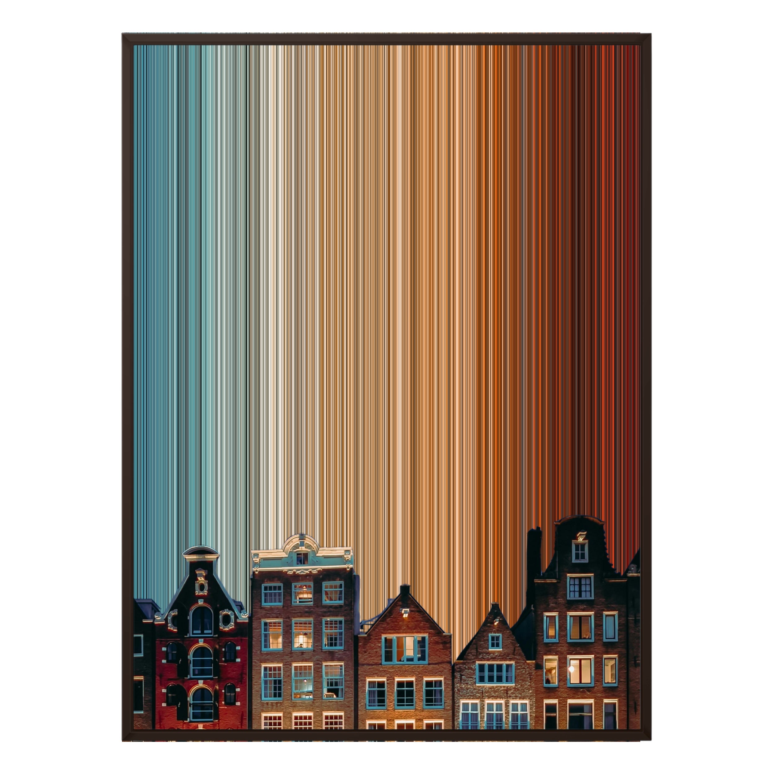 28×30" Metallic Float Frame Canvas - Brown Frame variant