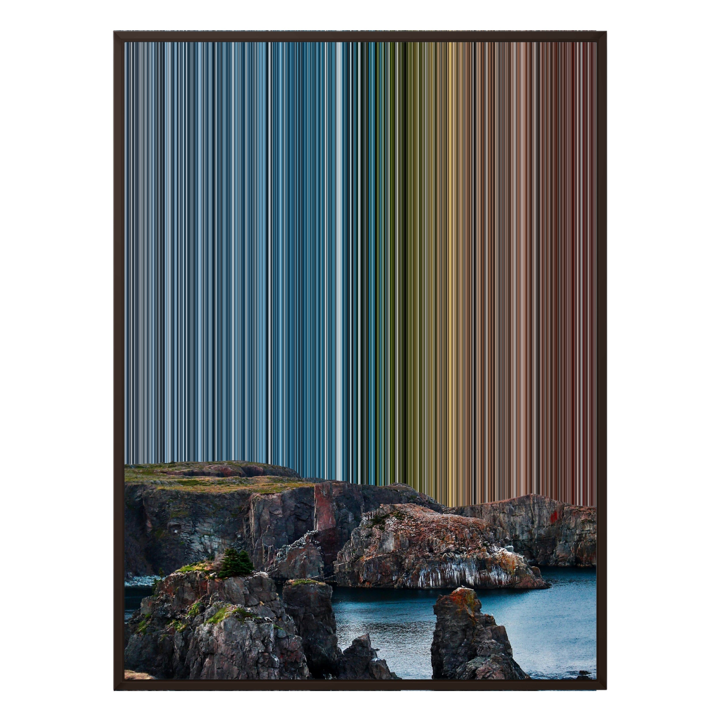 28×30" Metallic Float Frame Canvas - Brown Frame variant