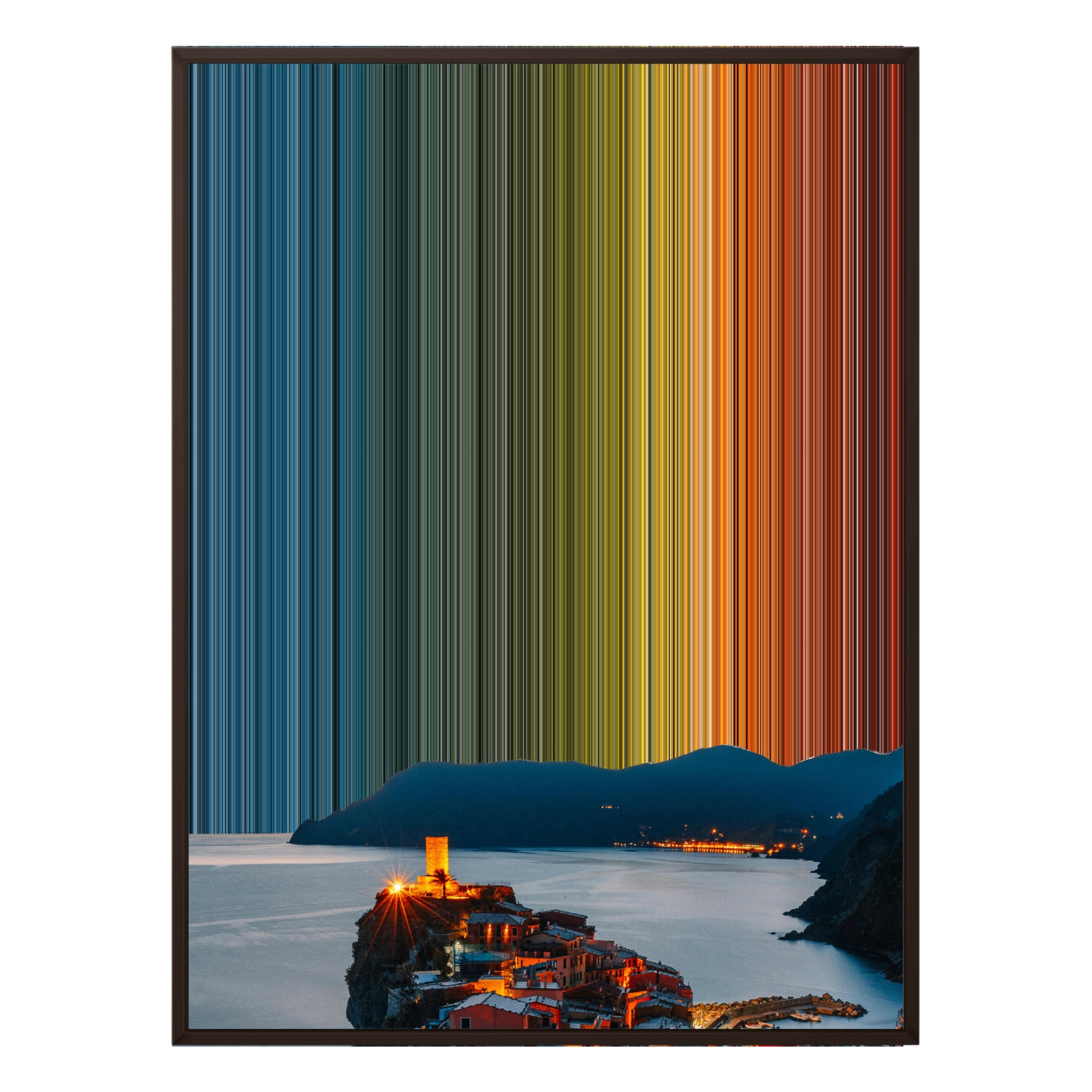 28×30" Metallic Float Frame Canvas - Brown Frame variant