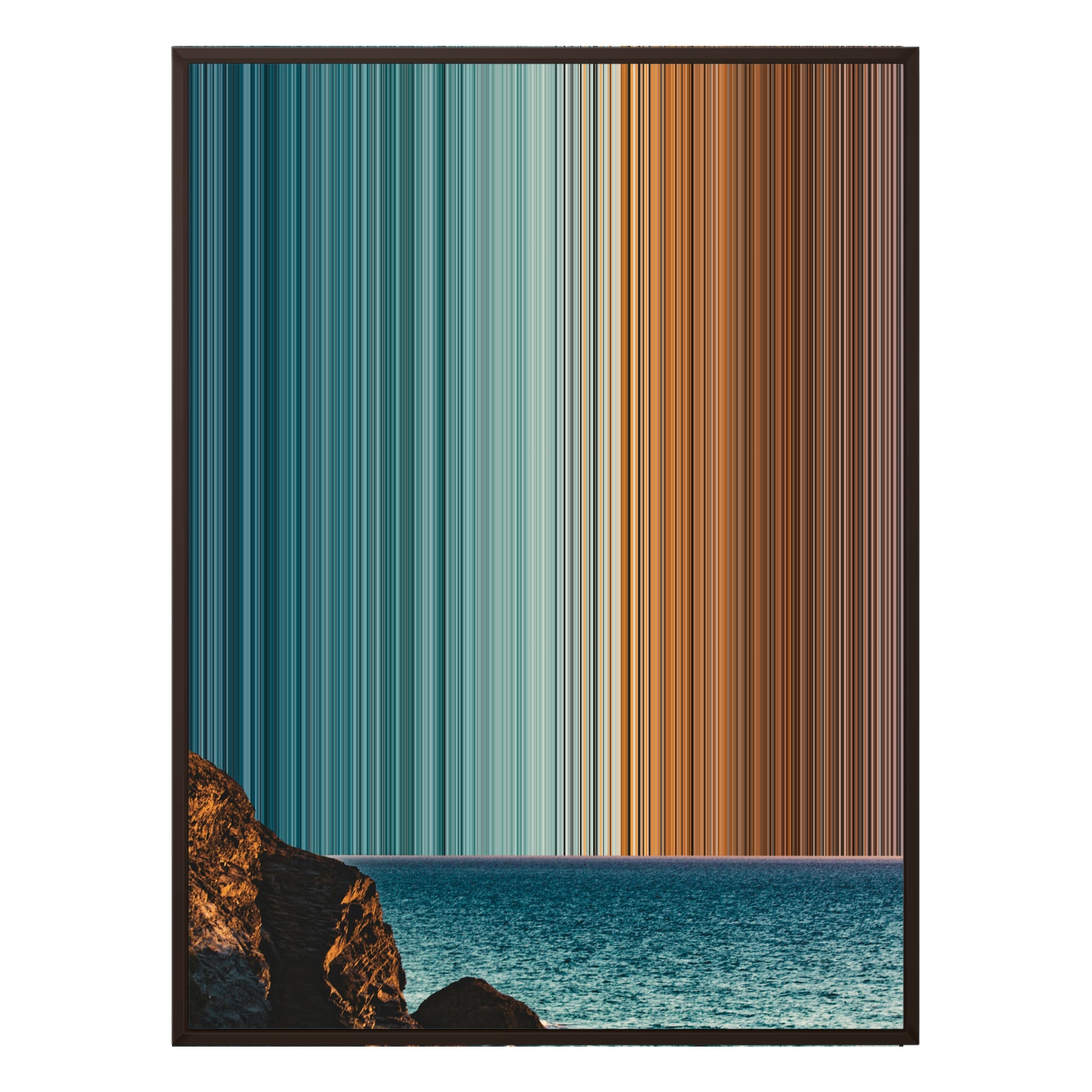 28×30" Metallic Float Frame Canvas - Brown Frame variant