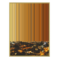 28×30" Metallic Float Frame Canvas - Gold Frame variant