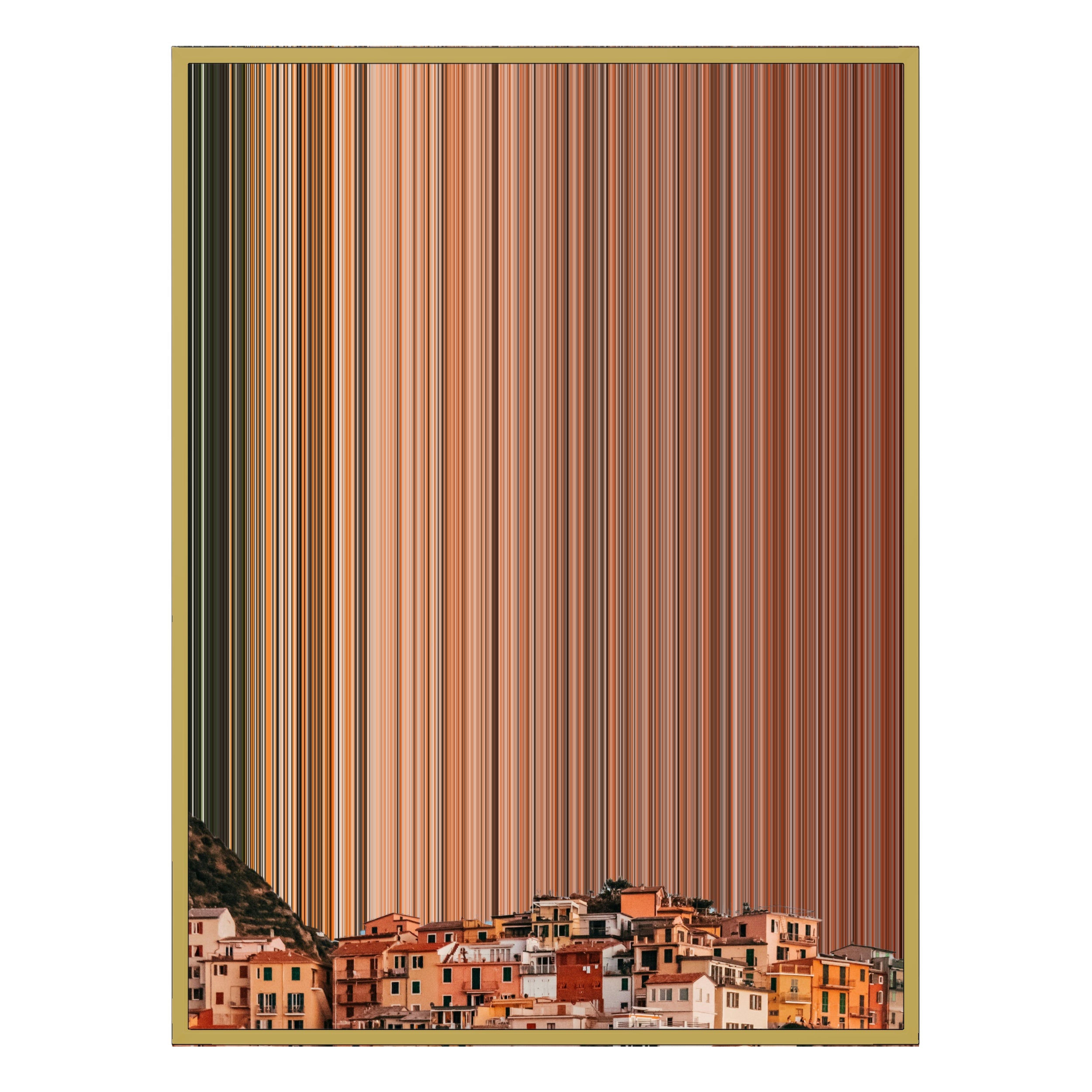 28×30" Metallic Float Frame Canvas - Gold Frame variant