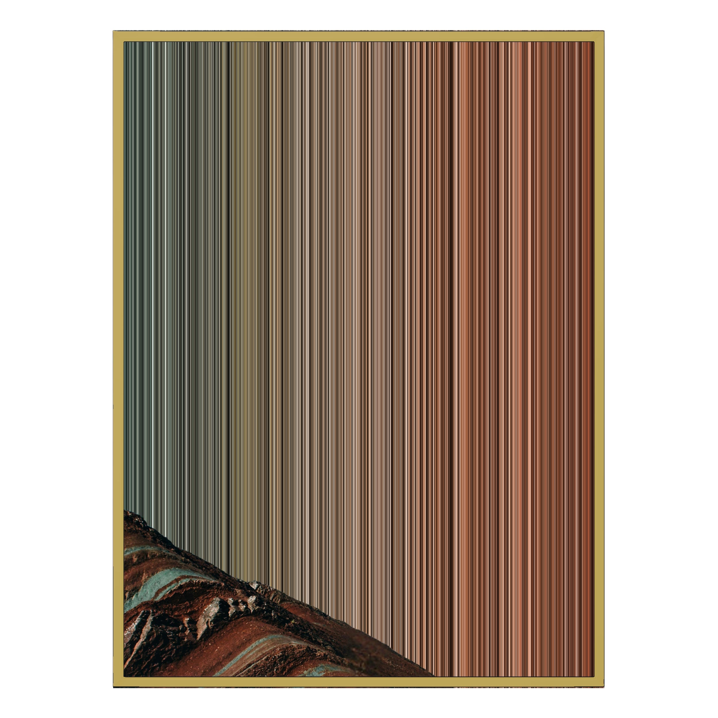 28×30" Metallic Float Frame Canvas - Gold Frame variant