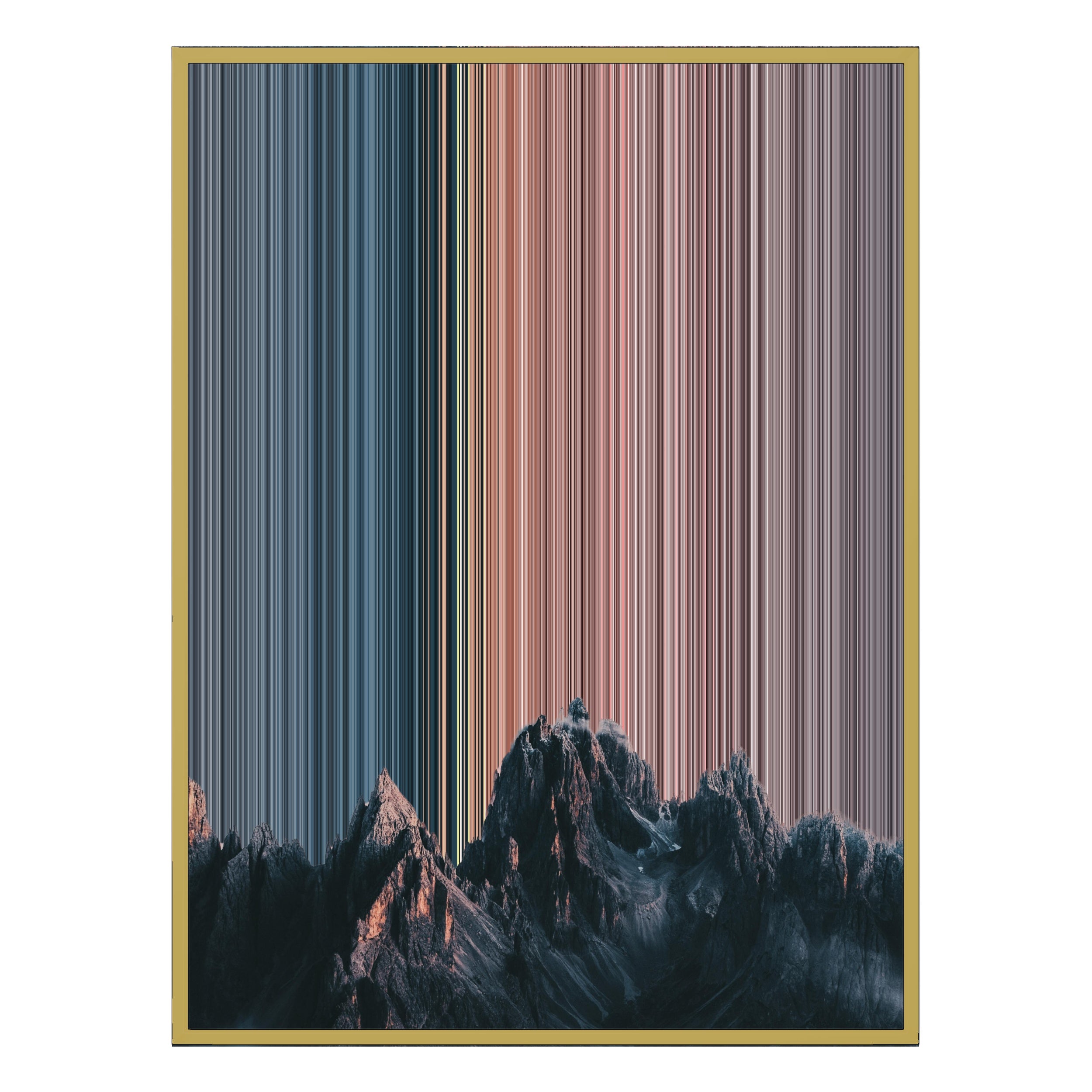 28×30" Metallic Float Frame Canvas - Gold Frame variant