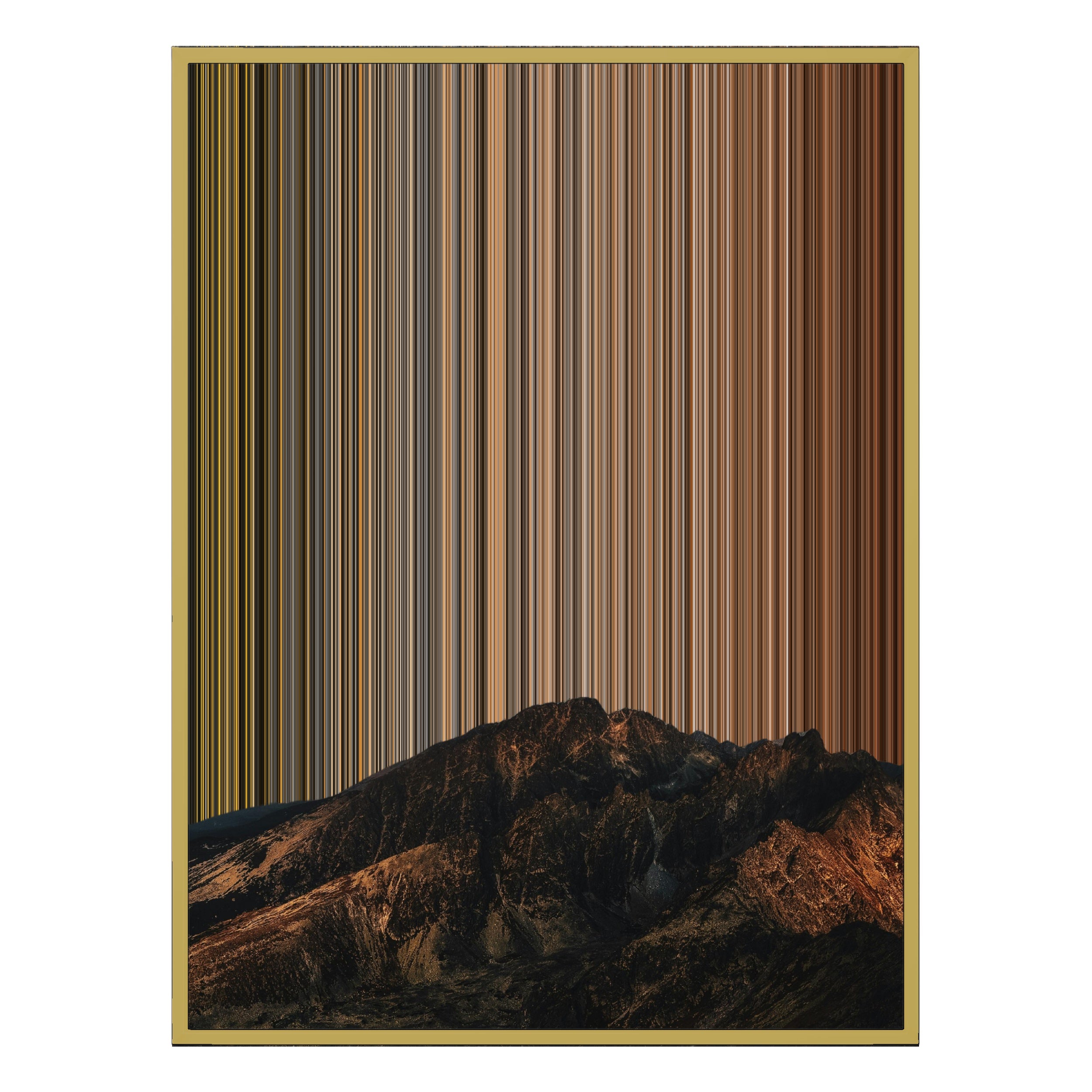 28×30" Metallic Float Frame Canvas - Gold Frame variant