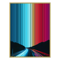 28×30" Metallic Float Frame Canvas - Gold Frame variant