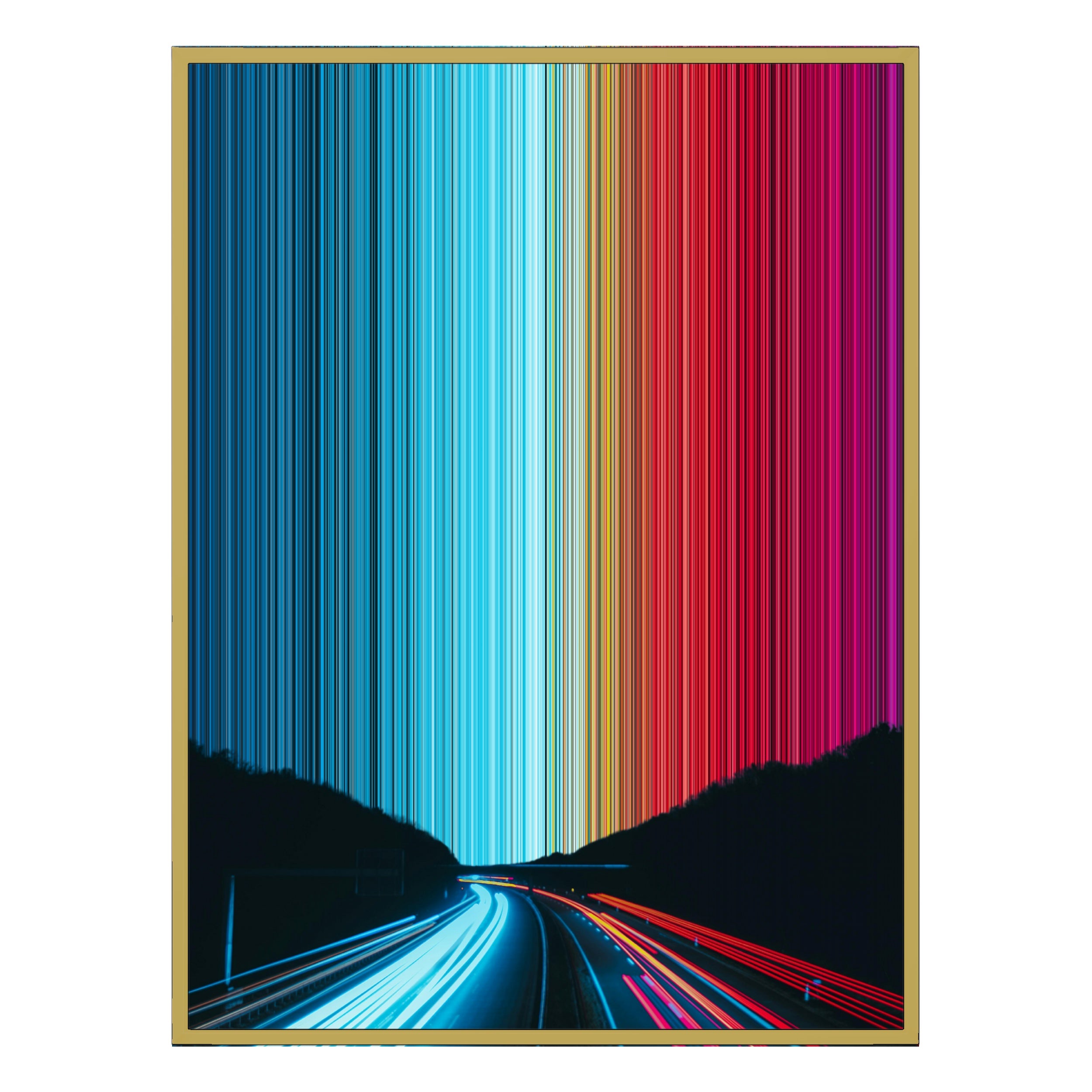 28×30" Metallic Float Frame Canvas - Gold Frame variant