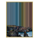 28×30" Metallic Float Frame Canvas - Gold Frame variant