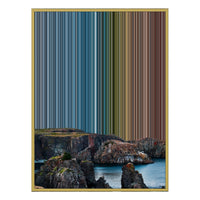 28×30" Metallic Float Frame Canvas - Gold Frame variant