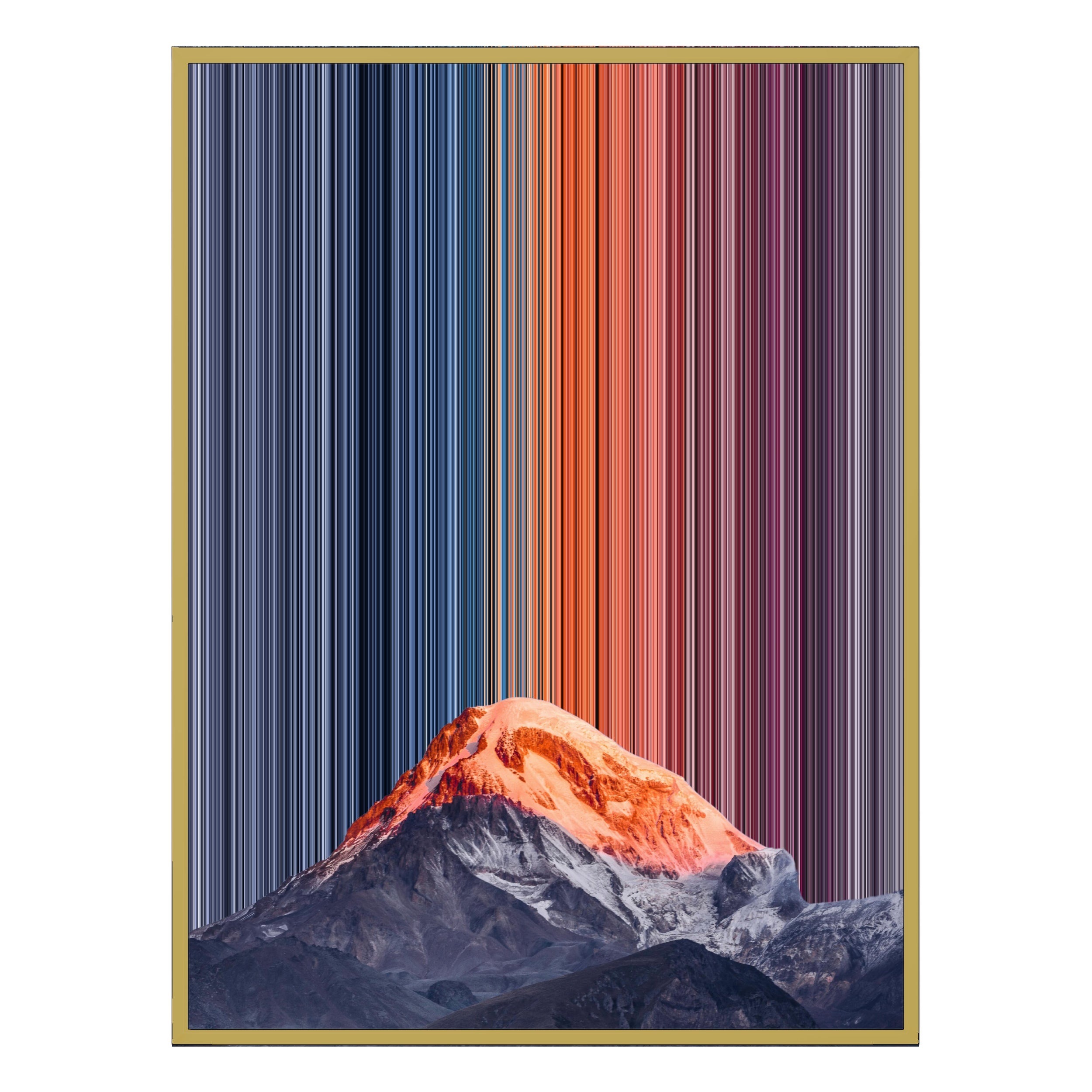 28×30" Metallic Float Frame Canvas - Gold Frame variant