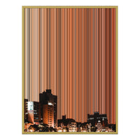 28×30" Metallic Float Frame Canvas - Gold Frame variant