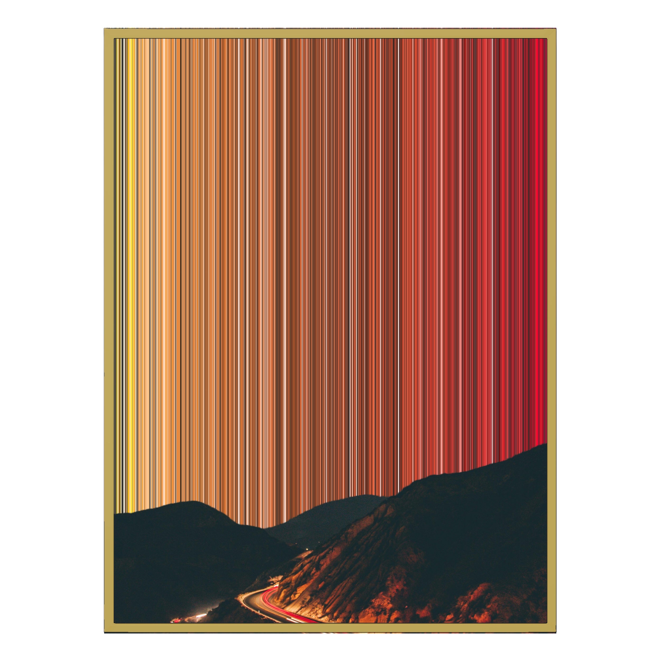 28×30" Metallic Float Frame Canvas - Gold Frame variant