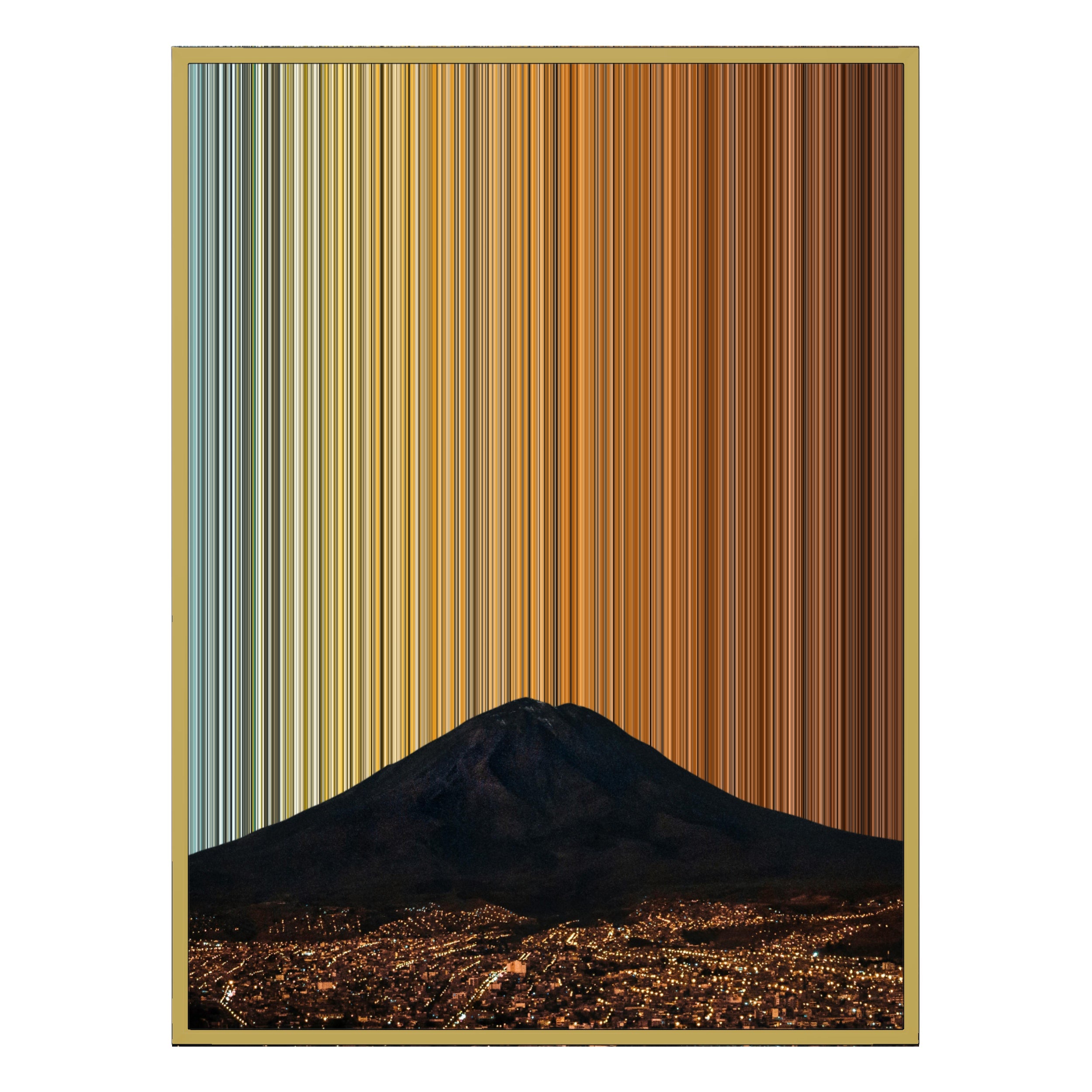 28×30" Metallic Float Frame Canvas - Gold Frame variant