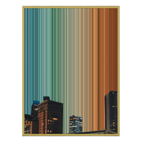 28×30" Metallic Float Frame Canvas - Gold Frame variant