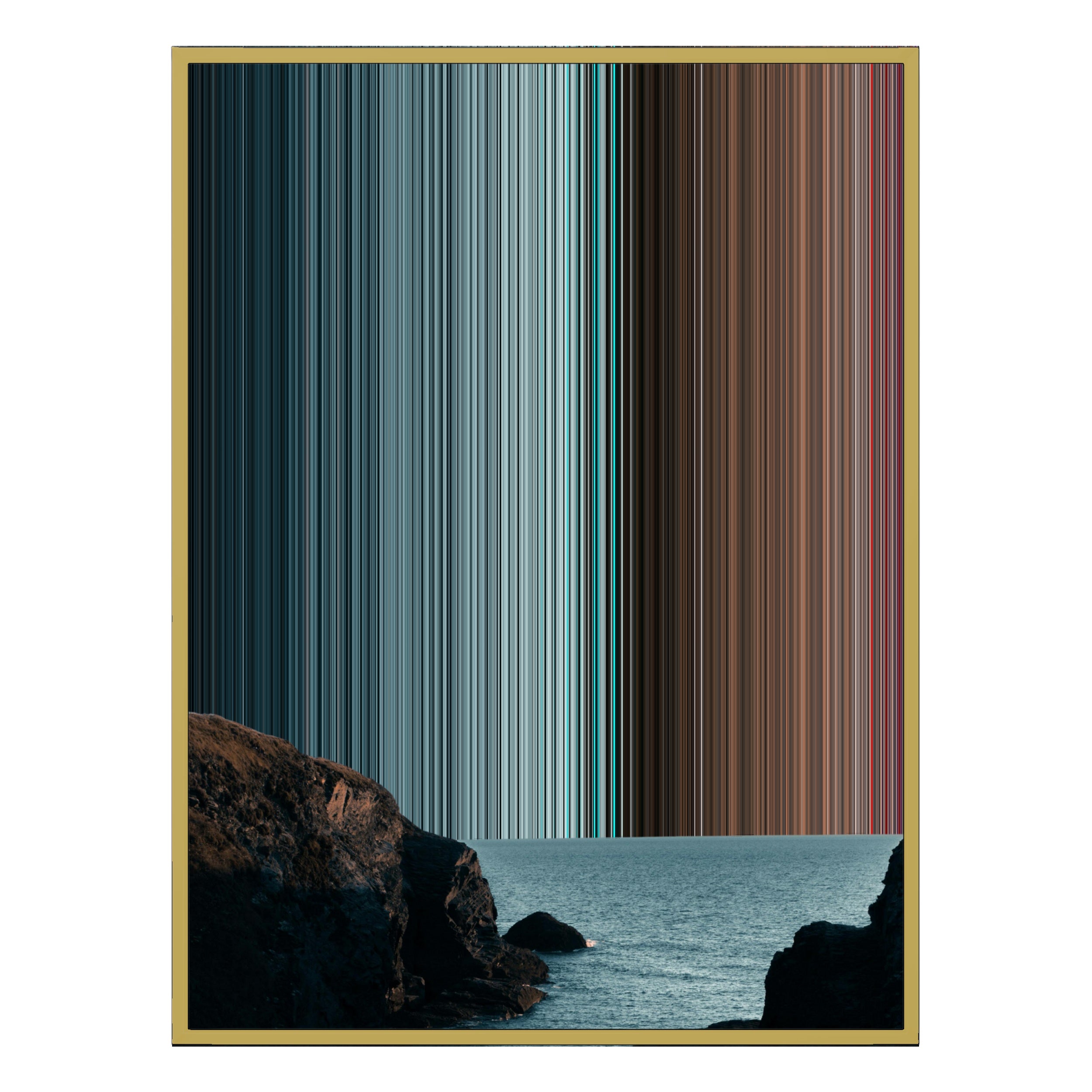 28×30" Metallic Float Frame Canvas - Gold Frame variant