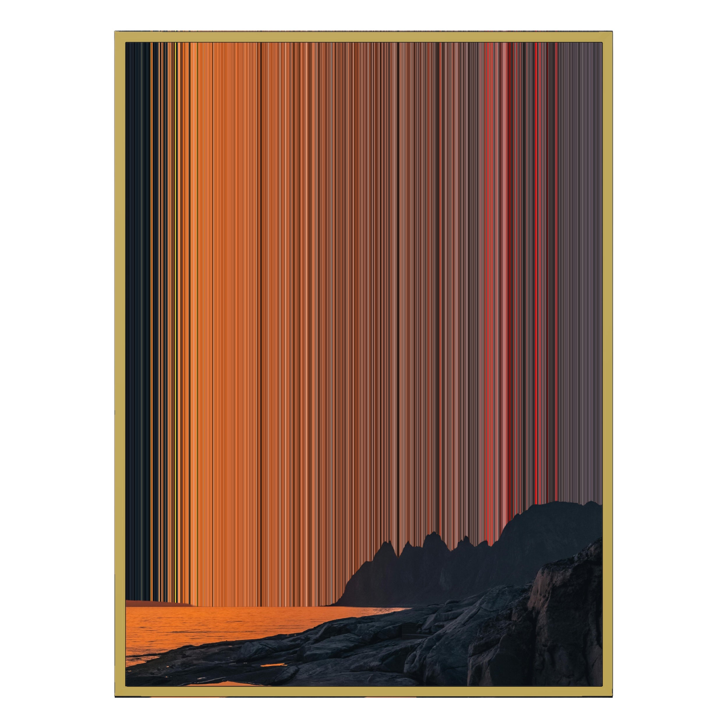 28×30" Metallic Float Frame Canvas - Gold Frame variant